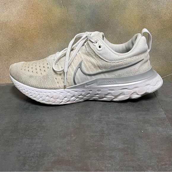 Nike React Infinity Run Flyknit 2 CT2423-102 Women's White Sneakers Size 7.5 - Picture 12 of 16